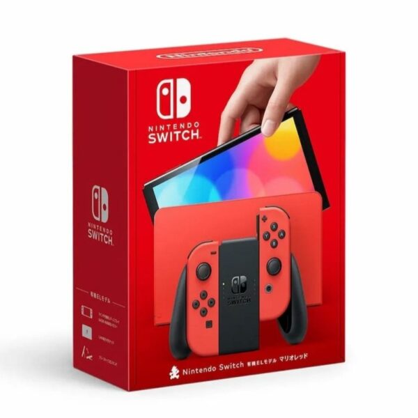 【Nintendo 任天堂】Switch OLED 瑪利歐 亮麗紅主機 台灣公司貨任天堂收購